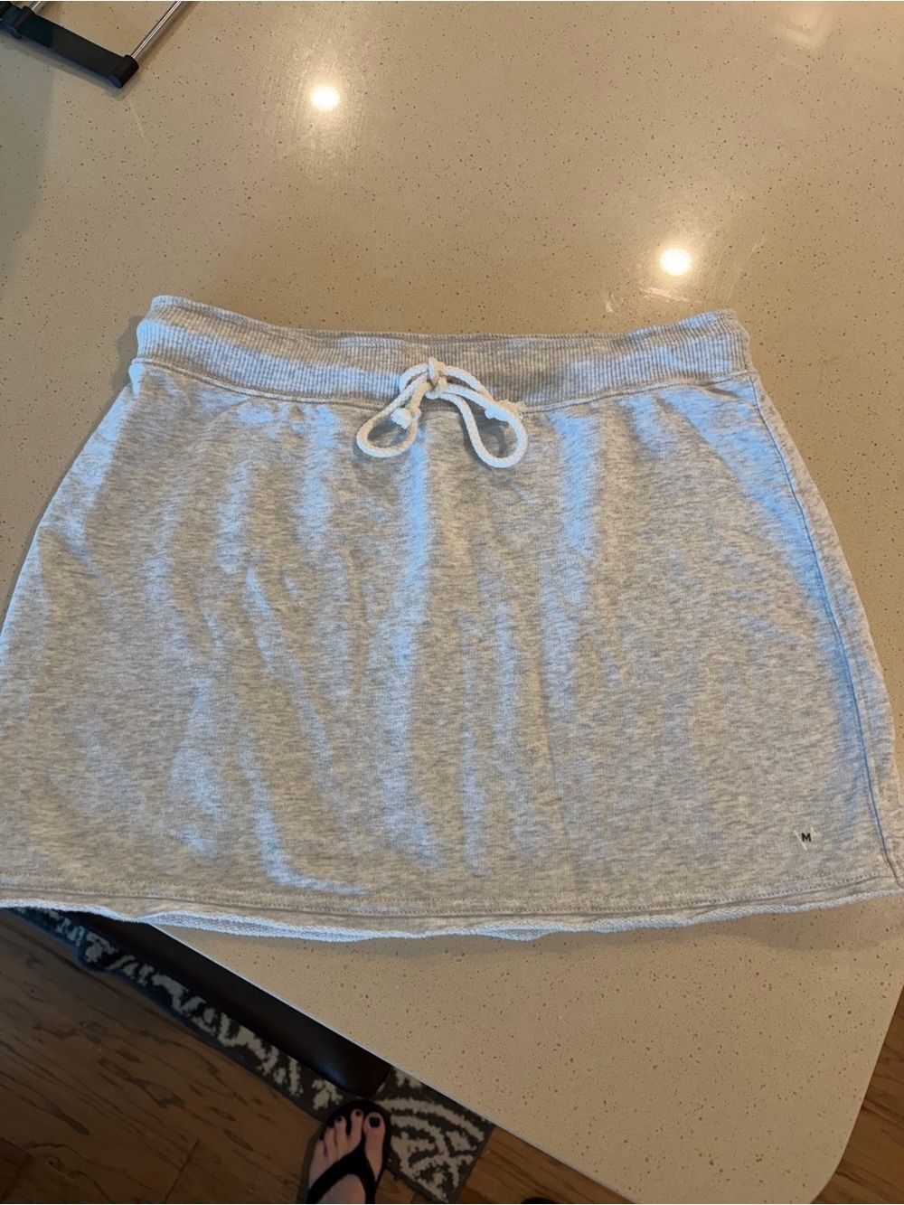 Aerie Offline Casual Light Gray Drawstring Sweat Skirt Medium